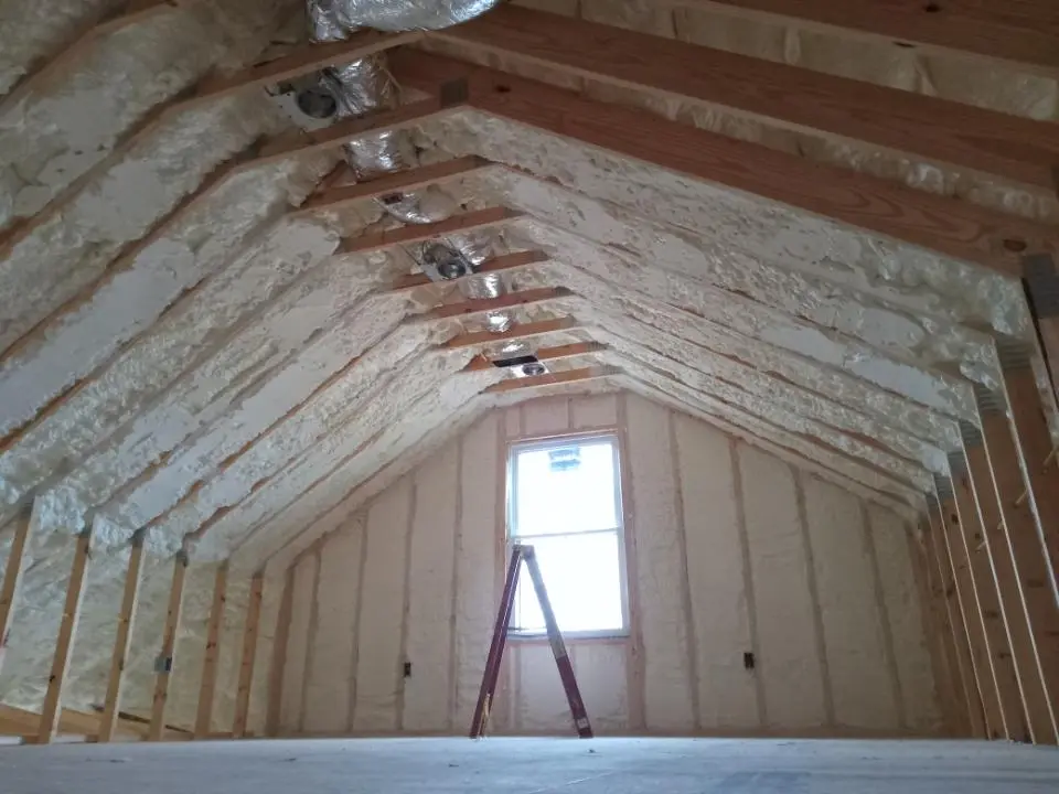 Spray foam roofing application for Crawl Space Insulation project in Morris